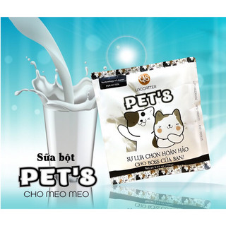 Sữa bột,sữa non pet8 dành cho chó mèo gói 100g