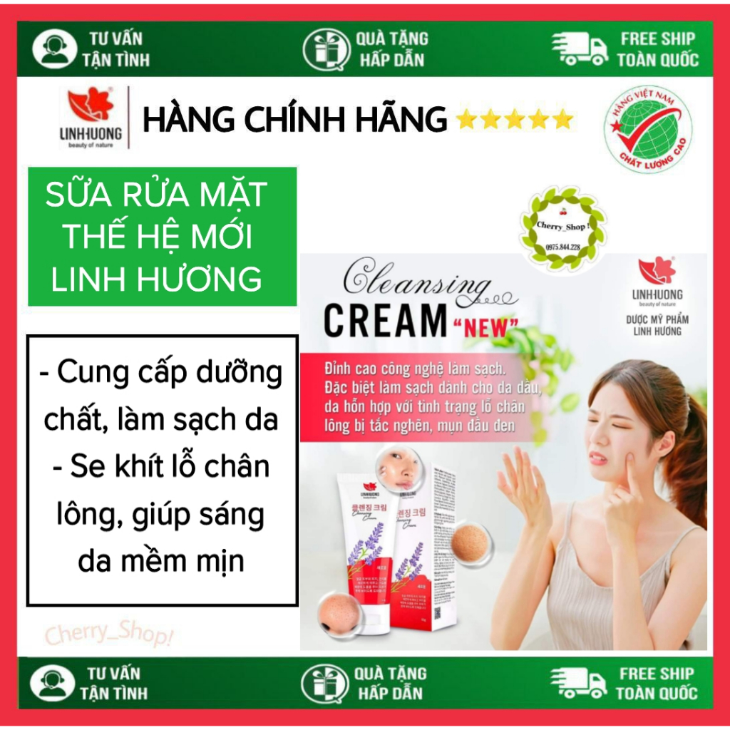 Sữa Rửa Mặt Linh Hương Thế Hệ Mới làm sạch sâu da mặt, kiềm dầu, sáng da