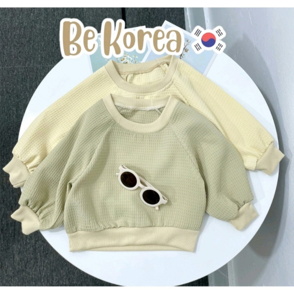 Bộ thu đông hình chú chó siêu ngộ nghĩnh chất liệu nỉ bông  phong cách Hà Quốc - Be Korea cho bé trai/bé gái