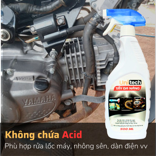 Dung dịch vệ sinh lốc máy, đầu bò xe máy, nhông sên UNITECH - Tẩy sạch nhớt, gỉ sét, vết bẩn dính lâu ngày