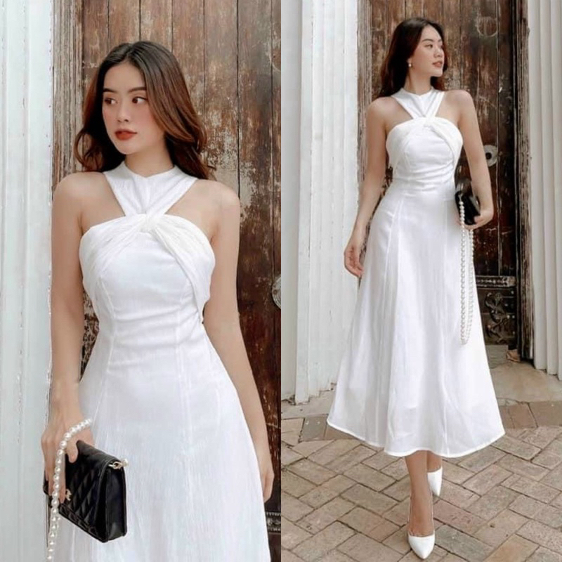 ĐẦM MAXI TRẮNG DỰ TIỆC— ĐẦM CƯỚI SANG TRỌNG- ĐẦM MAXI YẾM ĐI BIỂN