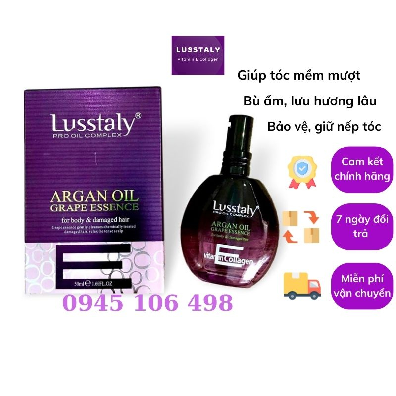 Tinh dầu Lusstaly Vitamin E Collagen chăm sóc tóc bóng, mượt, dưỡng ẩm, chống rụng tóc. Chính hãng Thái Hương.