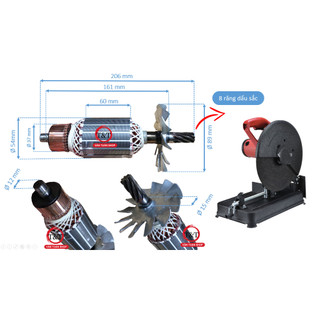Rotor rô to máy cắt sắt yoca - gongyi / ruột máy cắt sắt iok
