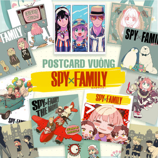 Postcard vuông SPY X FAMILY - postcard manga anime xinh xắn
