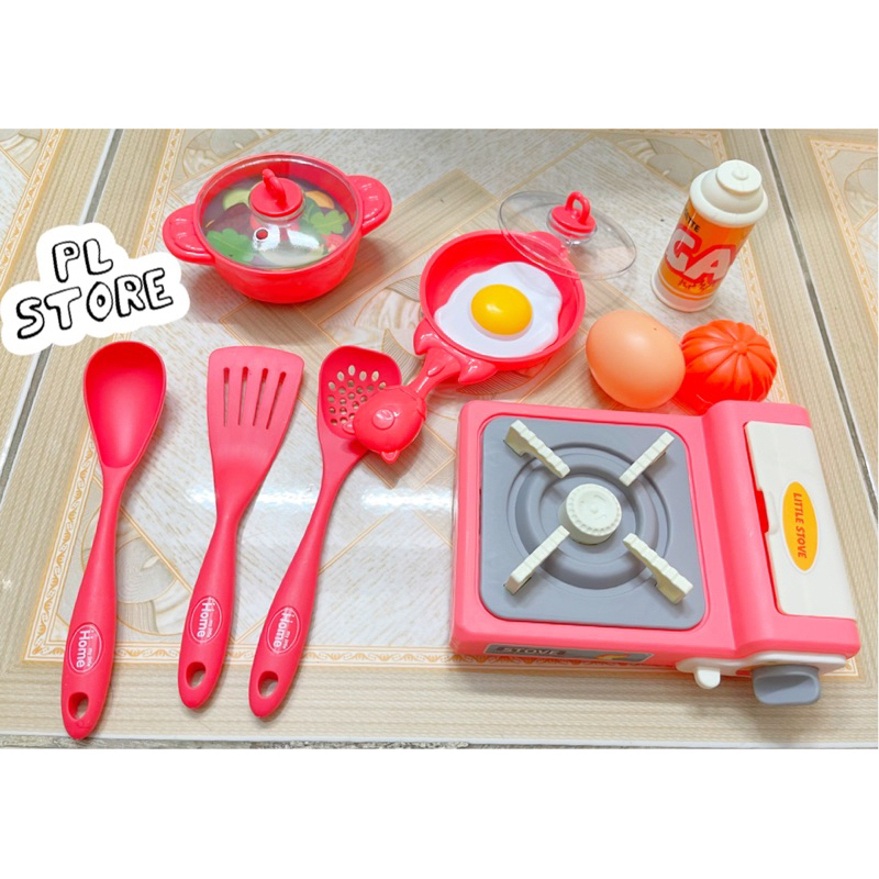 Đồ chơi đồ hàng, bộ đồ chơi nấu ăn có bếp gas siêu xinh cho bé