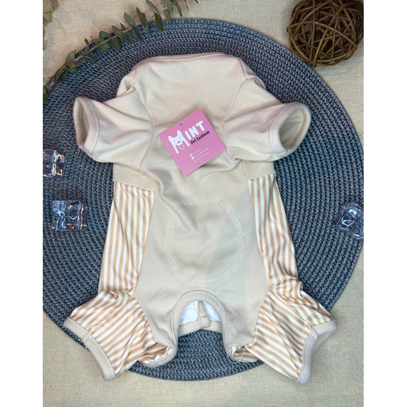 Jump Thêu Gấu Tay Ngắn Cho Chó Mèo HOT HOT, Quần Áo Chó Mèo Trong Mùa Hè