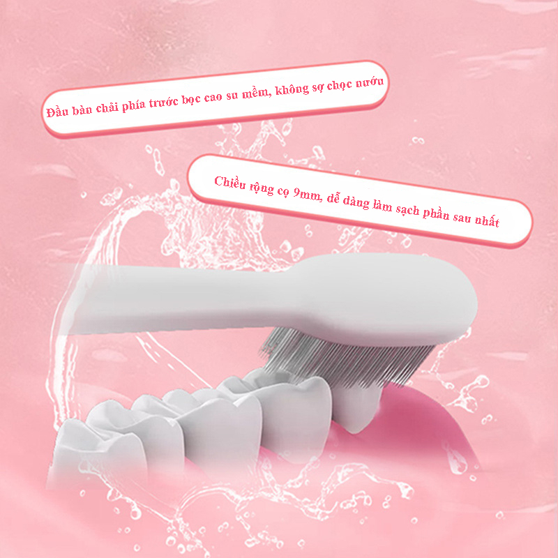 Bàn chải đánh răng cho bé cao cấp sợi tơ siêu mềm mịn, khánh khuẩn bảo vệ nướu hình chú chó cứu hộ dễ thương