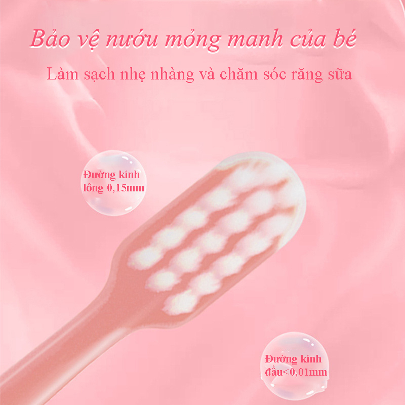 Bàn chải đánh răng cho bé cao cấp sợi tơ siêu mềm mịn, khánh khuẩn bảo vệ nướu hình chú chó cứu hộ dễ thương