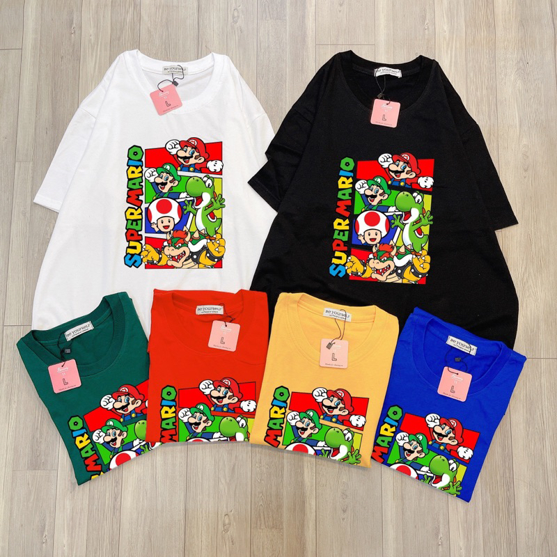 Áo Thun UNISEX in NẤM MARIO HOT TREND ĐỘC LẠ - Hình chụp thật (Đủ size M-L-XL-XXL)