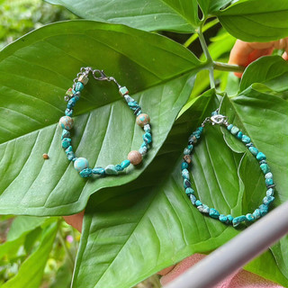 Vòng tay Turquoise xanh lam ngọc Vintage cực xinh sang chảnh