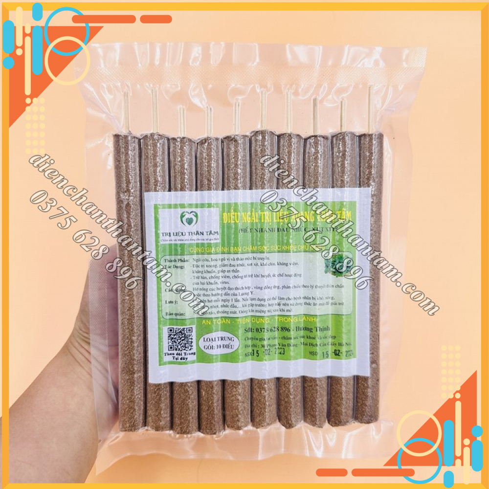 Điếu ngải cứu trị Xoang Diện Chẩn Thân Tâm cây dài 18cm