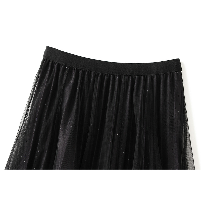 V.I.T House | Chân váy ren lưới ombre ánh kim 2 lớp