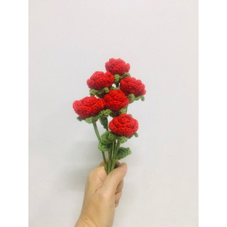 Hoa hồng mini bằng len handmade