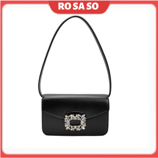Túi xách nữ đeo vai đẹp có kèm dây đeo chéo đi tiệc cafe vừa điện thoại size 20Cm khoá đá ROSASO TX11