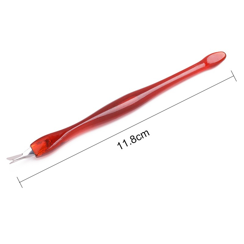 Dụng cụ đẩy da móng tay cán cầm nhựa đỏ chuyên dụng cho làm móng tay, móng chân