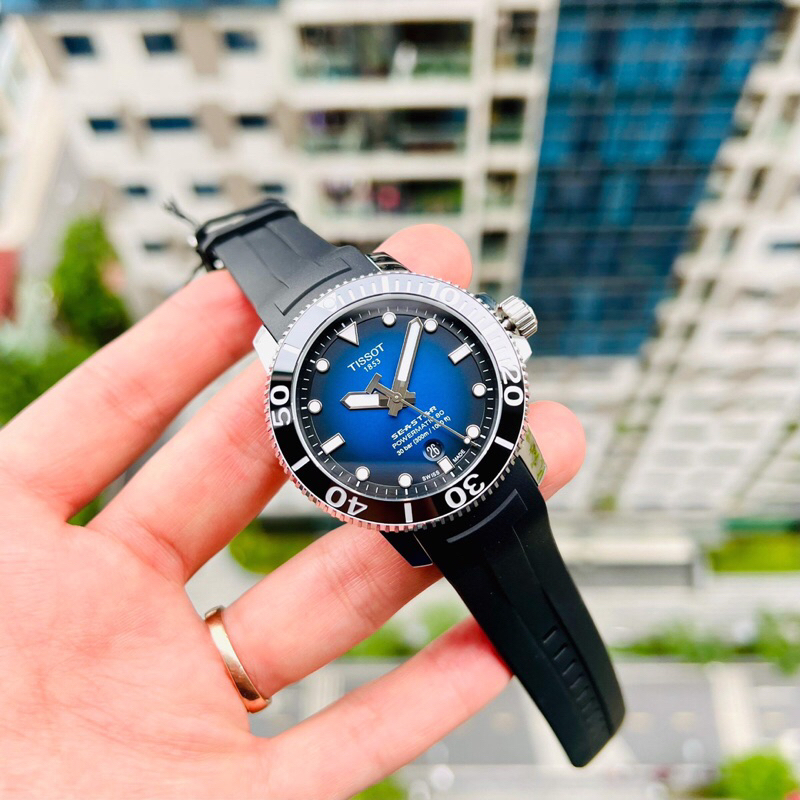 Đồng hồ nam dây cao su Tissot Seastar 1000 Blue T120.407.17.041.00