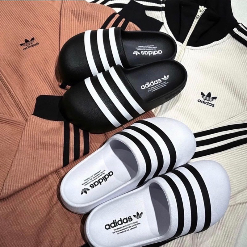 Dép adidas Adilette Adifom white black HQ7218