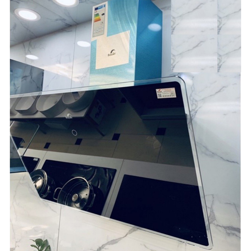 Máy hút mùi kính vát BAUER BC 70ESI / Hút mùi bếp cảm ứng cao cấp, Máy khỏe, Hút êm, Bảo Hành Chính Hãng