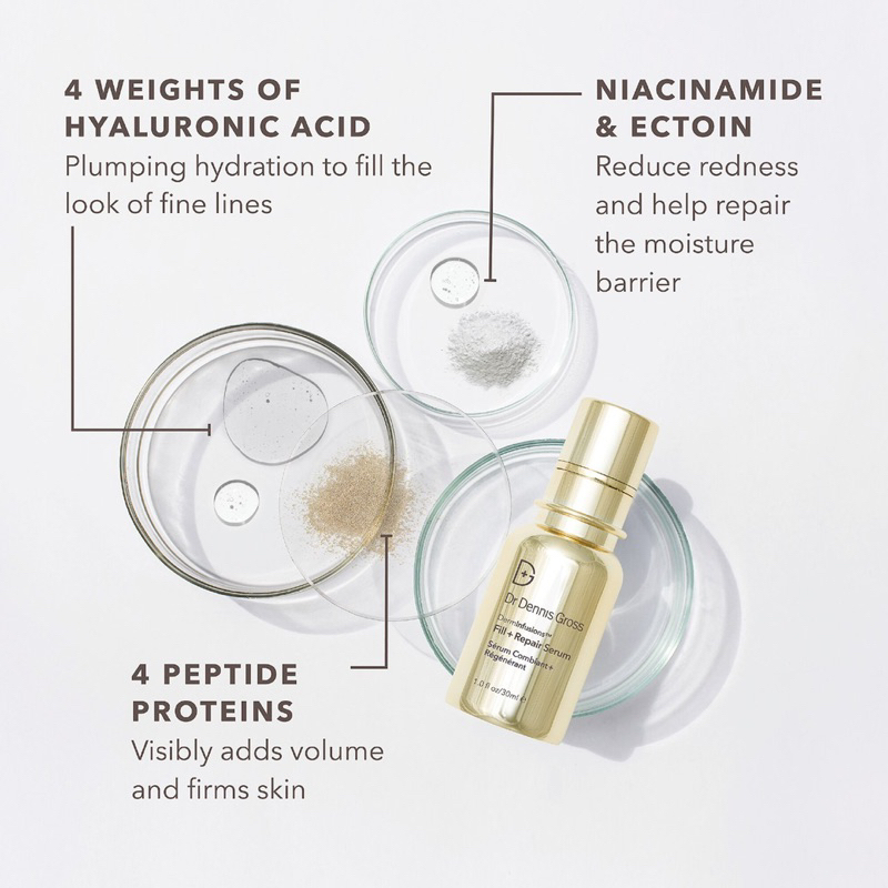 Serum dưỡng mini 7ml Dr. Dennis Gross DermInfusions™ Fill + Repair Serum with Hyaluronic Acid $17.5