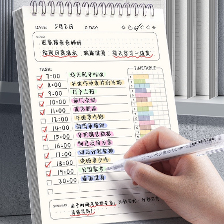 Sổ Tay Lên Kế Hoạch Hằng Ngày / Planner theo ngày sổ còng A5 160 Trang - Daily Planner Notebook