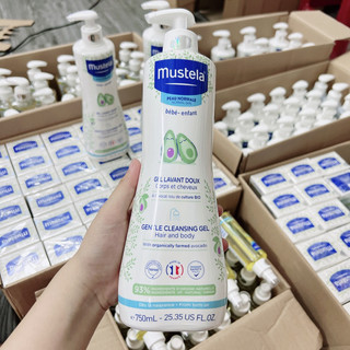 ✅Mustela Gentle Cleansing Gel Sữa Tắm Gội Da Thường 750ml
