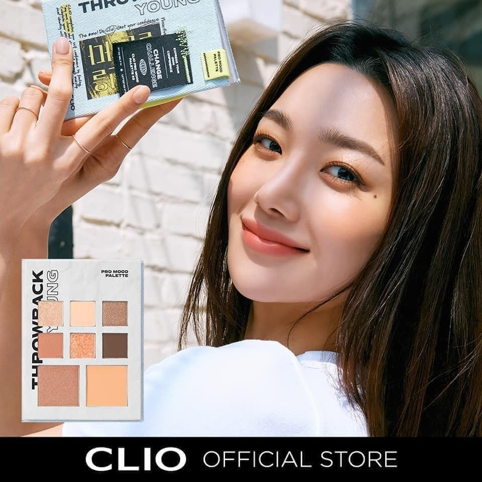 Bảng phấn mắt + má Clio Pro Mood Palette - màu Throwback Young