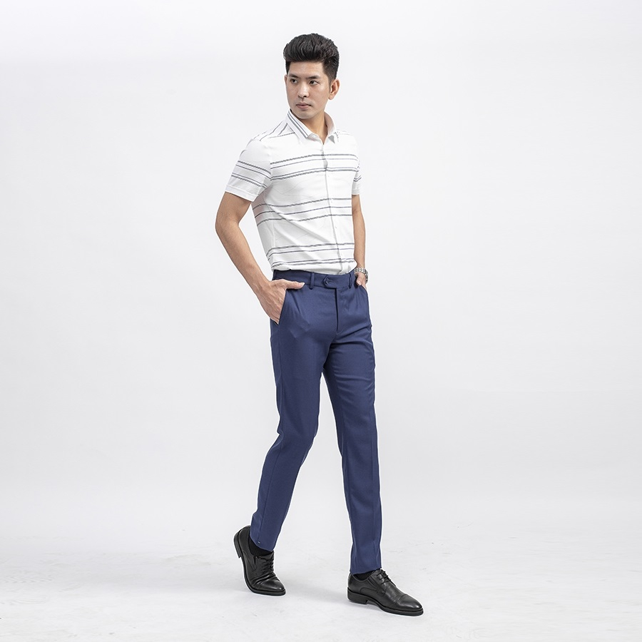 Quần âu tây công sở nam Aristino ATRR11 trơn màu dáng slim fit ôm nhẹ vải polyester cao cấp mềm mại đứng dáng