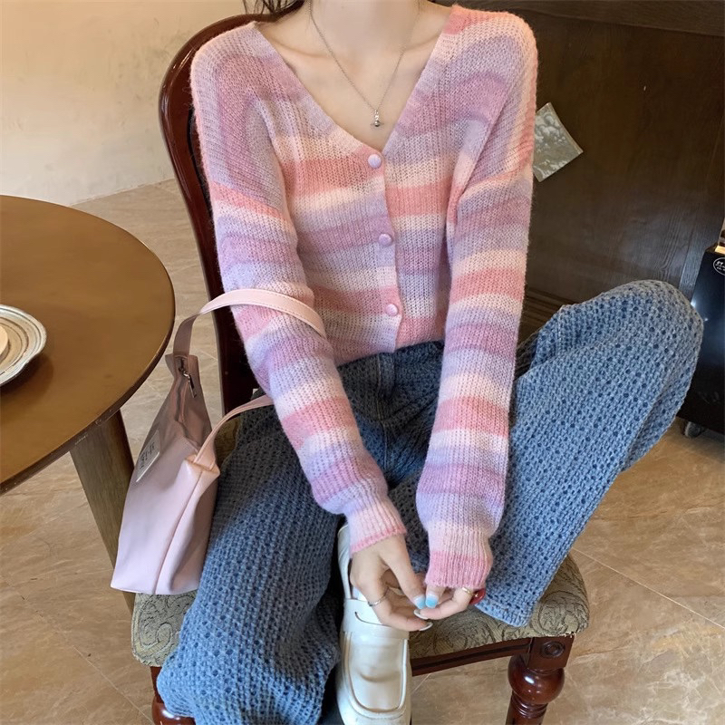 Áo Cardigan soc màu pastel DK039