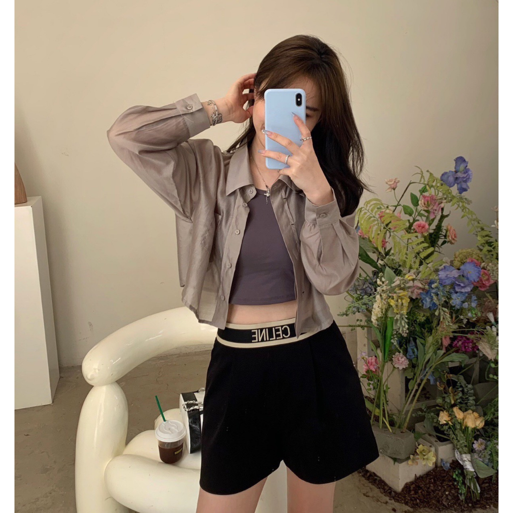 QUẦN SHORT NỮ LƯNG CAO .QUẦN ĐÙI NGẮN MẶC NHÀ .THỂ THAO ,DẠO PHỐ CHẤT VẢI MÌ MÀU ĐEN