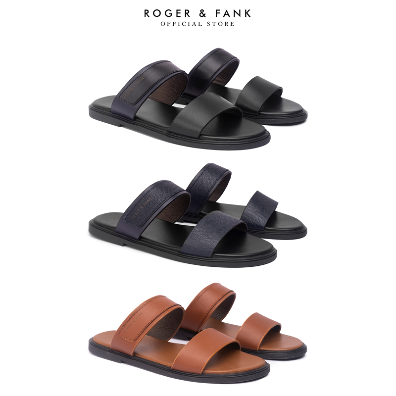 Dép Quai Ngang Da Bê Cao Cấp BST Eternal Sandals Roger & Fank - SD004