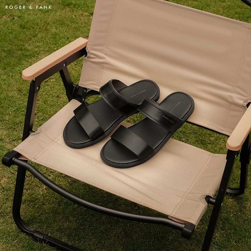 Dép Quai Ngang Da Bê Cao Cấp BST Eternal Sandals Roger & Fank - SD004