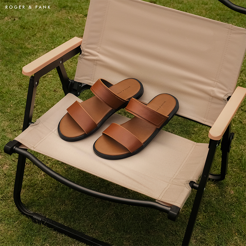 Dép Quai Ngang Da Bê Cao Cấp BST Eternal Sandals Roger & Fank - SD004