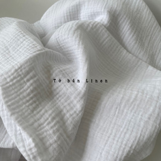 Vải muslin trắng tinh 2 lớp