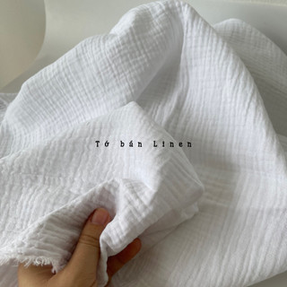 Vải muslin trắng tinh 2 lớp