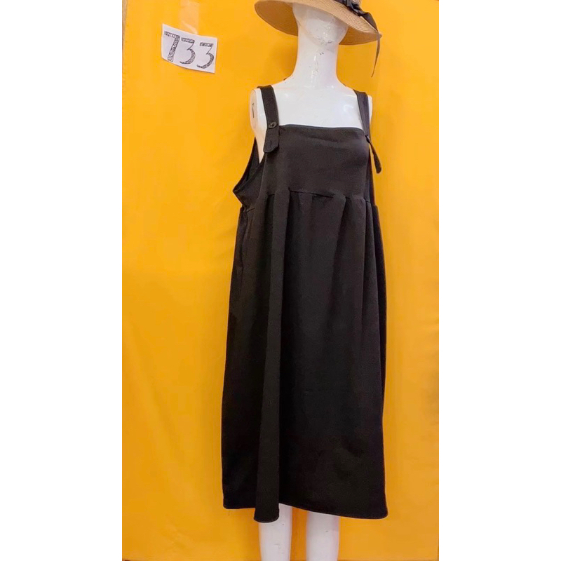 Đầm yếm đen bigsize vải cực êm.S733