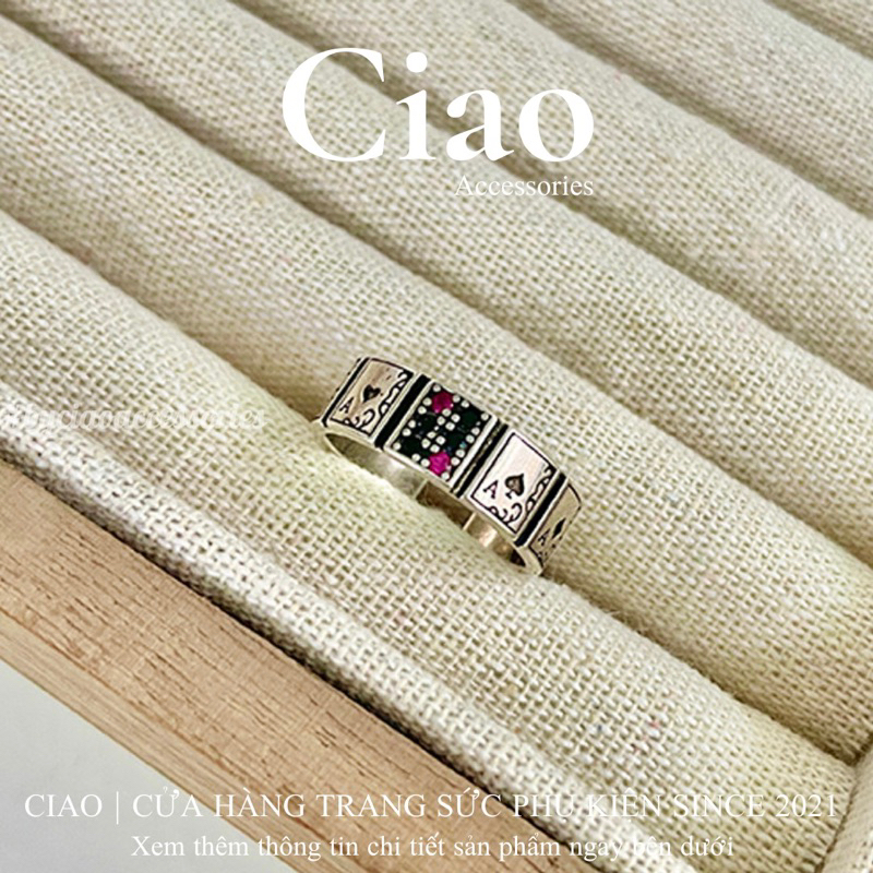 [HOẢ TỐC 1H] Nhẫn mạ bạc S925 thiết kế tinh tế style chrome mã 101 Ciao accessories