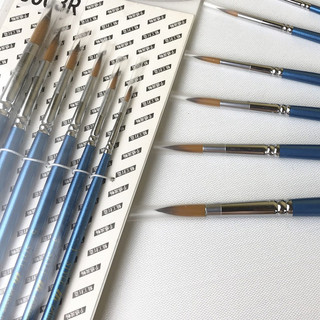 Cọ tỉa nét, cọ ke cán xanh dương ARTIST 6003R (Bộ 6 cây)