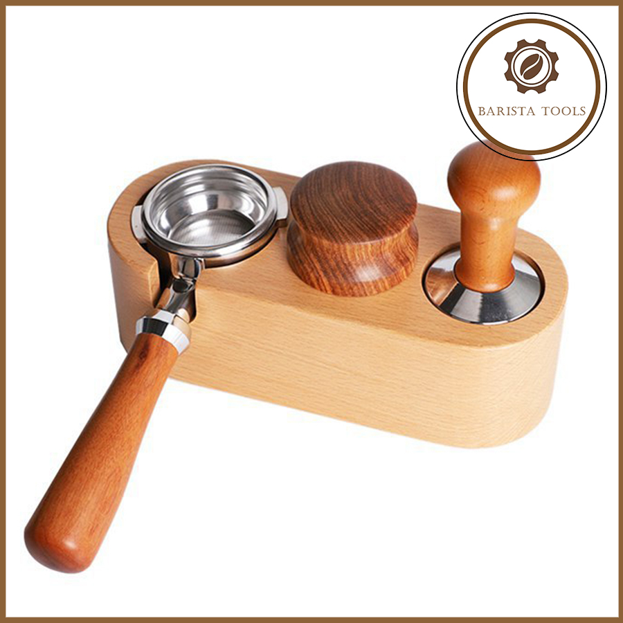 Đế đặt tamper gỗ 3 ngăn 58mm (Tamper Base ) - Dụng cụ barista