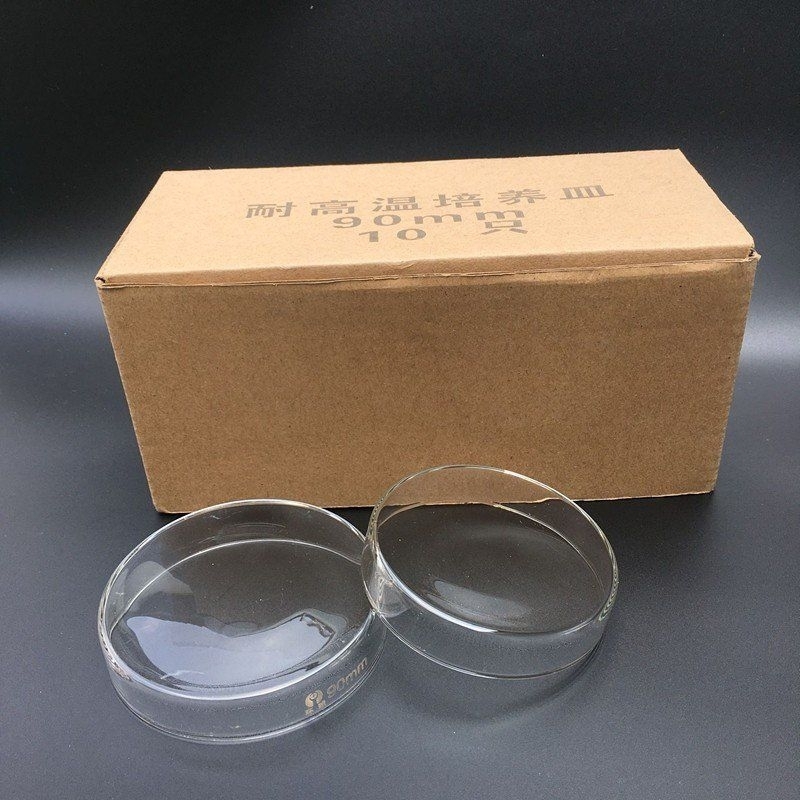 Đĩa Petri thủy tinh đường kính 30mm 60mm 75mm 90mm 100mm 120mm, thủy tinh borosilica chịu nhiệt, 1 cái gồm nắp và đáy