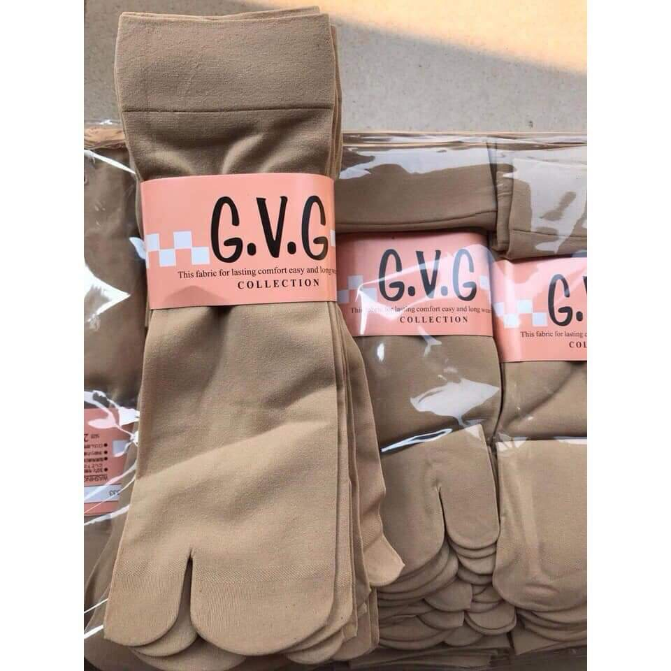 Set 10 Đôi Tất nữ xỏ ngón GVG chống nắng, vớ nữ cổ cao da chân vải cotton dày dặn, mềm mịn cực êm chân