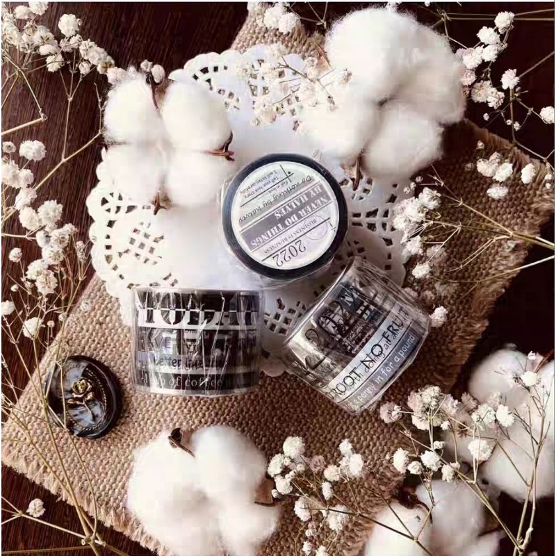 Krisna.room ♡ LLX studio- Chu kì 100cm cuộn băng dán PET tape dải chữ trang trí sổ