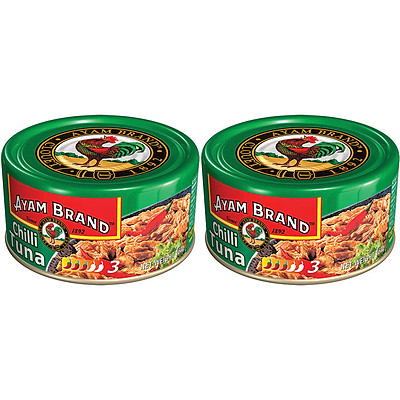 Combo 2 hộp Cá ngừ ngâm ớt Ayam Brand 160g - Ayam Brand Chilli Tuna
