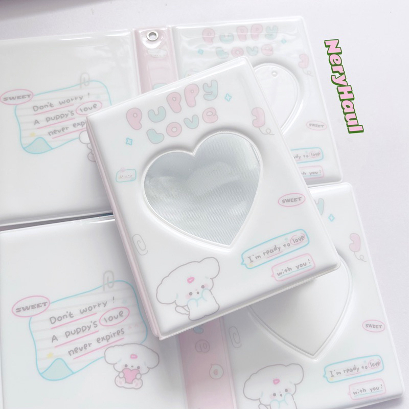 Collect Book 1 ô Puppy Love sheet pvc / Album đựng ảnh 3 inch pvc