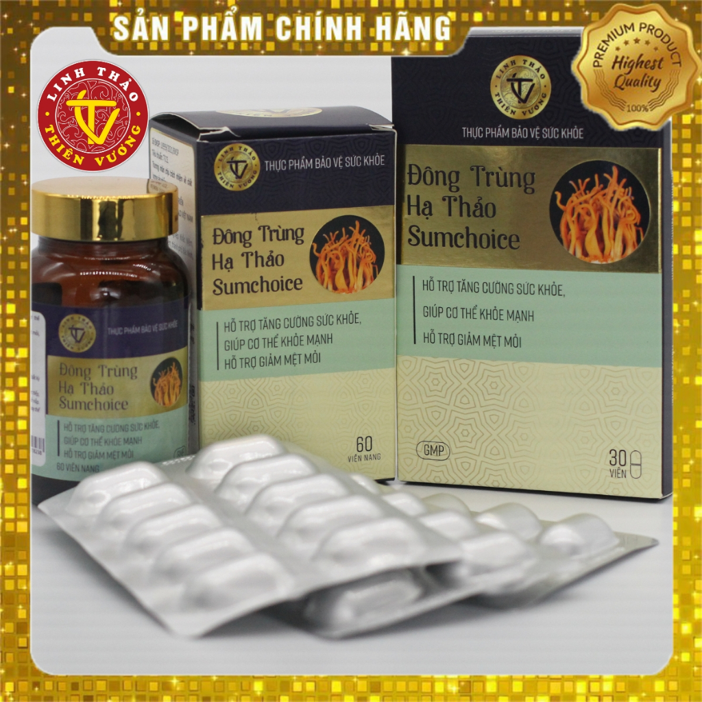 Thực phẩm bảo vệ sức khỏe Đông trùng hạ thảo Sumchoice Viên nang Thảo dược