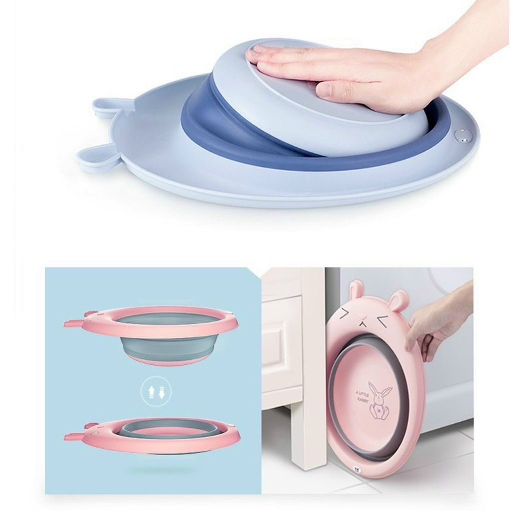 Chậu Rửa Mặt Gấp  Gọn Thông Minh, Thị Nhím Store, Chậu Rửa Mặt Cho Bé Sơ Sinh Dung Tích 3.5L