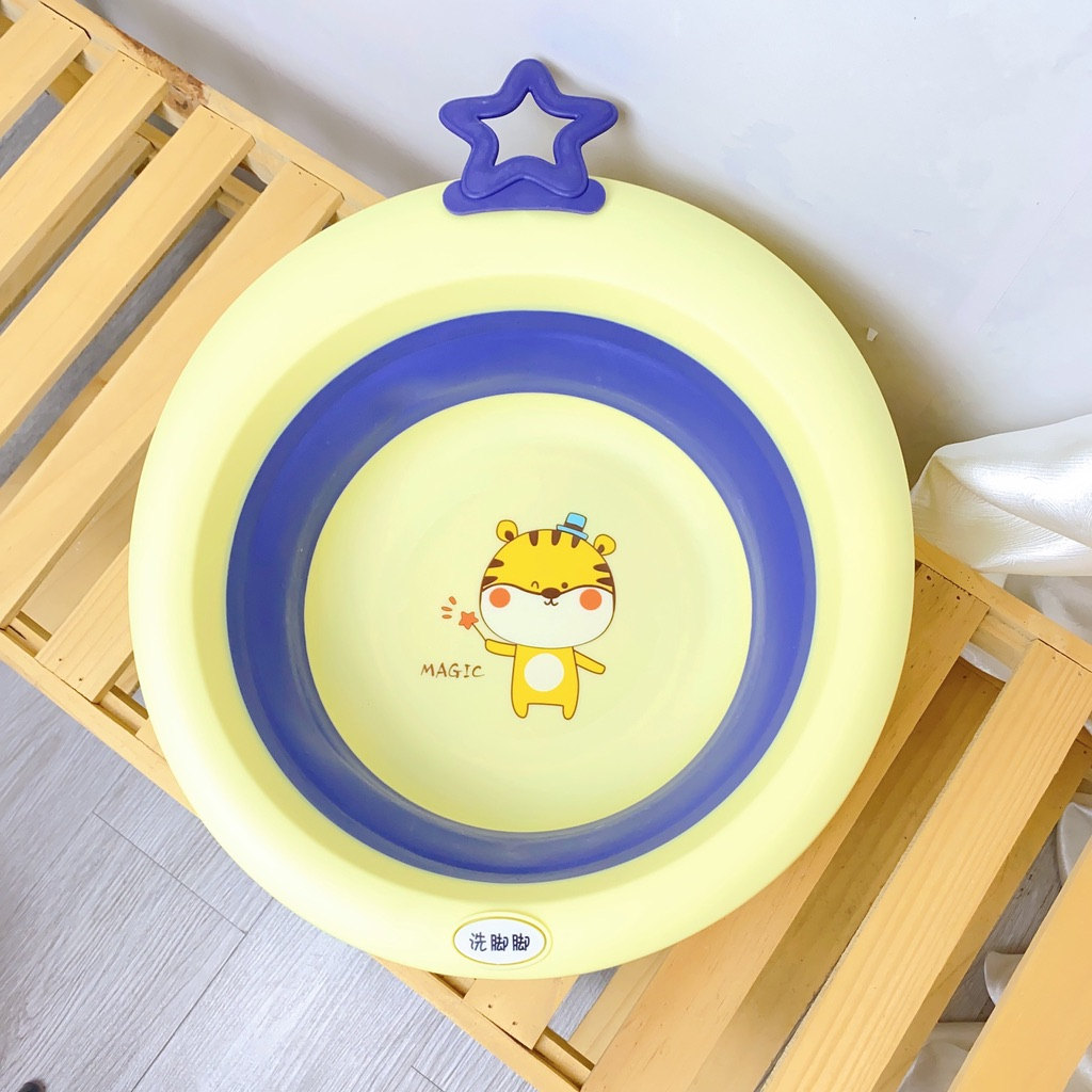 Chậu Rửa Mặt Gấp  Gọn Thông Minh, Thị Nhím Store, Chậu Rửa Mặt Cho Bé Sơ Sinh Dung Tích 3.5L