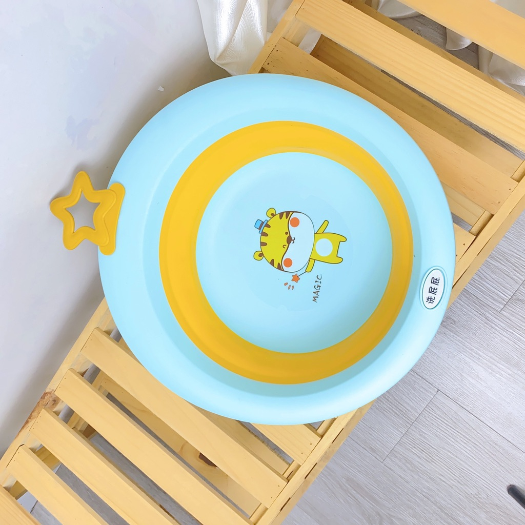 Chậu Rửa Mặt Gấp  Gọn Thông Minh, Thị Nhím Store, Chậu Rửa Mặt Cho Bé Sơ Sinh Dung Tích 3.5L