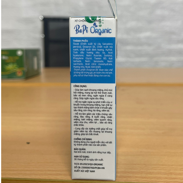 Xịt chống sâu răng BaPi Organic chăm sóc và bảo vệ răng bé chắc khỏe