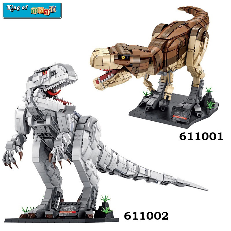 Đồ Chơi Lắp Ráp Kiểu Lego Mô Hình Khủng Long Bạo Chúa Tyrannosaurus T-Rex Model 611001, 611002 Với 1813 Mảnh Ghép