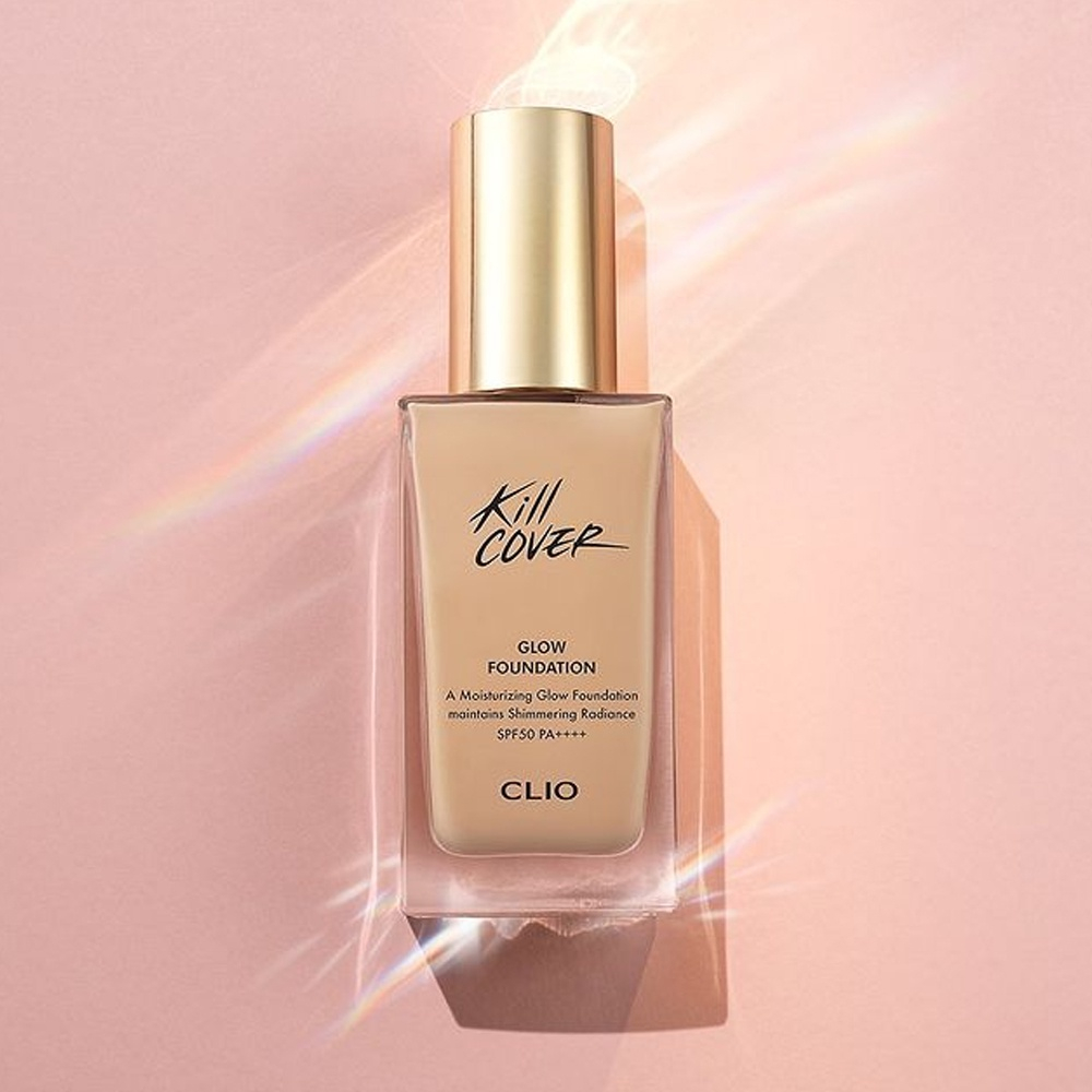 Kem Nền Clio Kill Cover Glow Foundation SPF50+ PA++++ 38g Kèm cọ